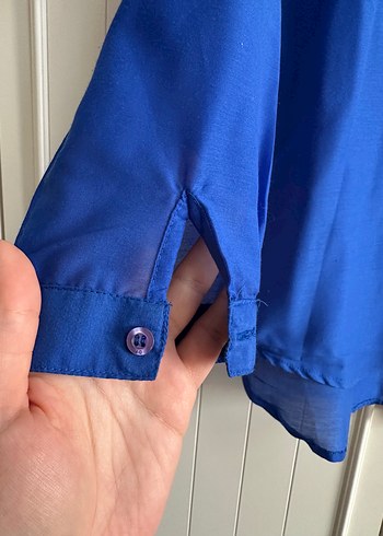 40 Beden Defacto Saks Mavisi Gömlek