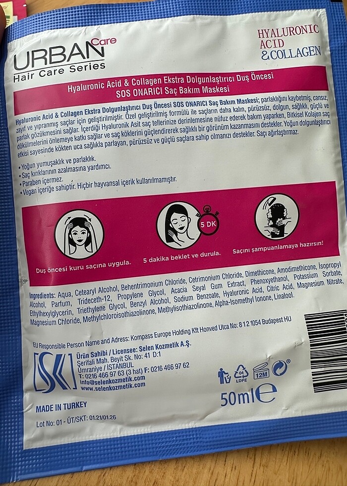 Elidor ve Urban Care Maske Seti - Görsel 3