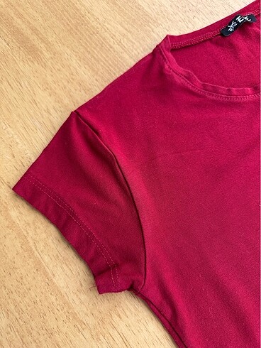 s Beden Basic Bordo Likralı Tshirt