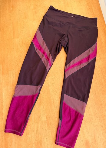 H&M Spor Tayt Fusya Ve Mor Detayli