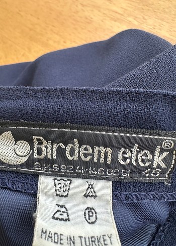 Lacivert Pileli Kumaş Etek - Görsel 7