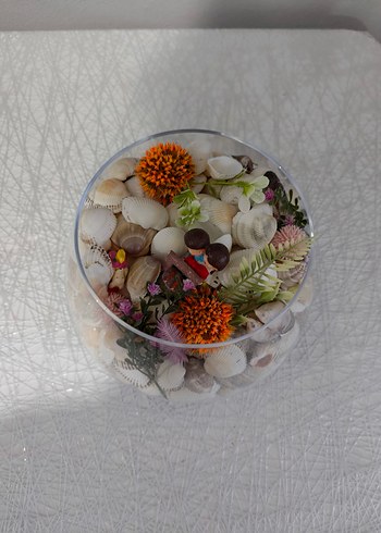 Deniz Kabukları ve Minyatür Figürlü Dekoratif Kase - Görsel 3