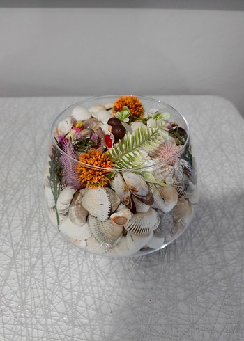 Deniz Kabukları ve Minyatür Figürlü Dekoratif Kase - Görsel 4