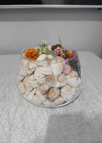 Deniz Kabukları ve Minyatür Figürlü Dekoratif Kase - Görsel 5