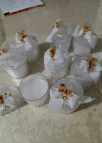 Boncuklu Beyaz Vintage Düğün Aksesuarları - Görsel 3