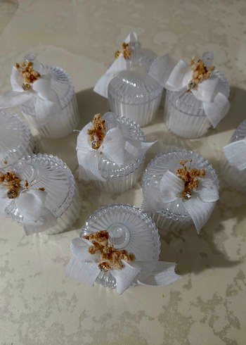 Boncuklu Beyaz Vintage Düğün Aksesuarları - Görsel 6