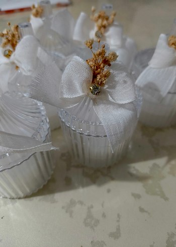 Boncuklu Beyaz Vintage Düğün Aksesuarları - Görsel 2