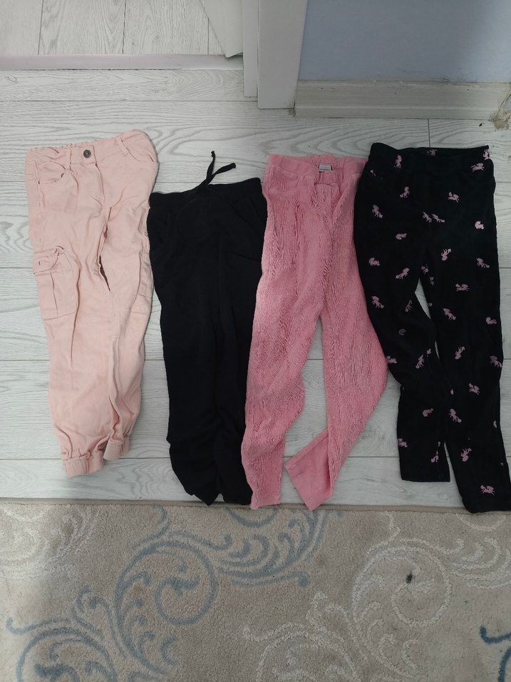 Kız Çocuk Elastik Kumaş pantolon - Görsel 2