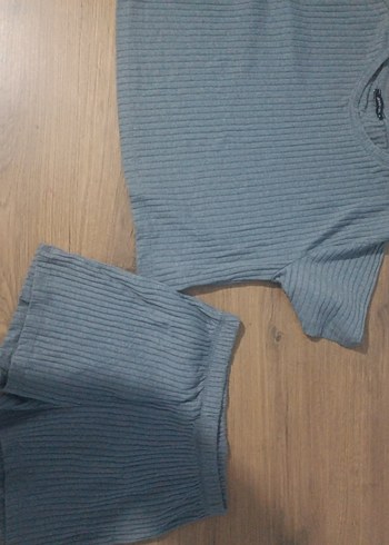 Gri Kısa Kollu Hamile ve Emzirme Pijama Takımı