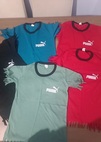 7 Yaş Beden Puma Erkek Renkli Kısa Kollu Tişört