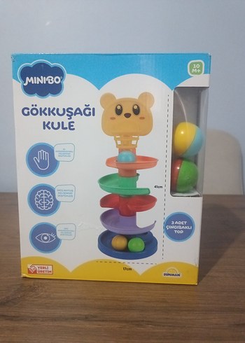 Minibo Gökkuşağı Kule Eğitici Oyuncak