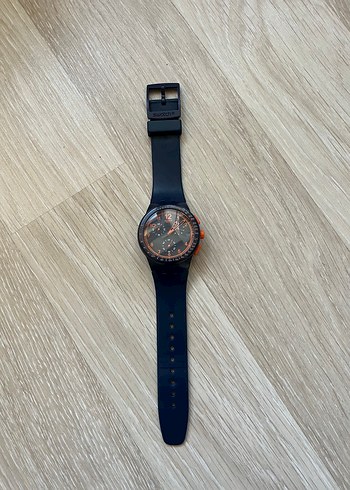 Beden Lacivert turuncu detaylı erkek saati