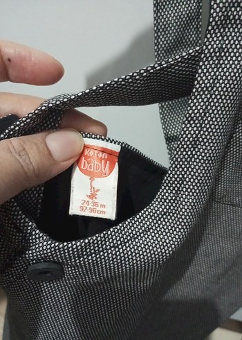 24-36 Ay Beden gri Renk Kızlar için Gri Nakışlı Kot Salopet
