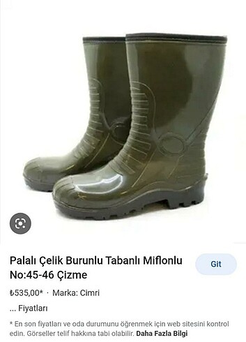 42 Beden haki Renk Güvenlik çizmesi
