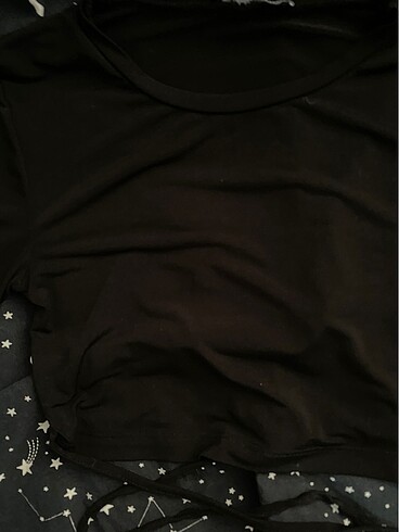 Trendyol & Milla siyah baglamalı crop