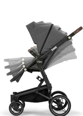 Gri Bebek Arabası ve Taşıma Koltuğu - Görsel 6