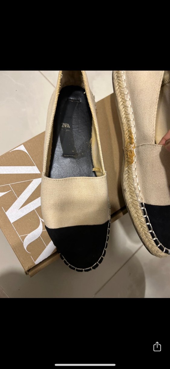Zara Bej Siyah Kadın Espadril - Görsel 3