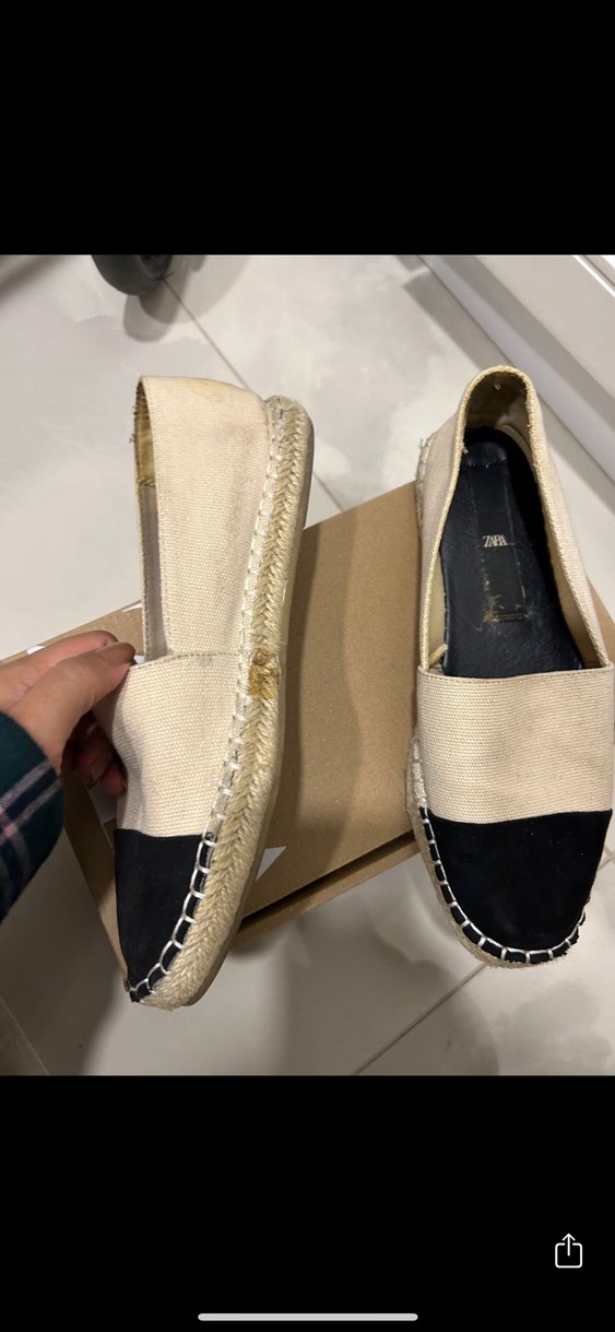 Zara Bej Siyah Kadın Espadril - Görsel 4