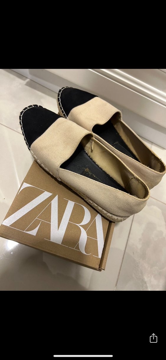 Zara Bej Siyah Kadın Espadril - Görsel 2
