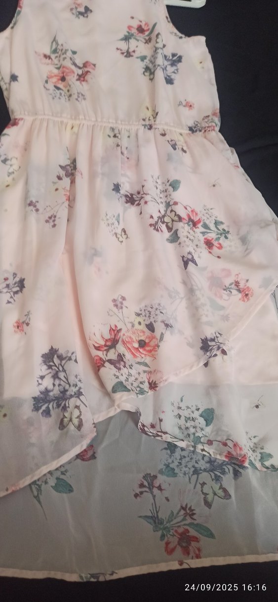 Kız Çocuk Pembe Bohem Desenli Kolsuz Elbise - Görsel 4