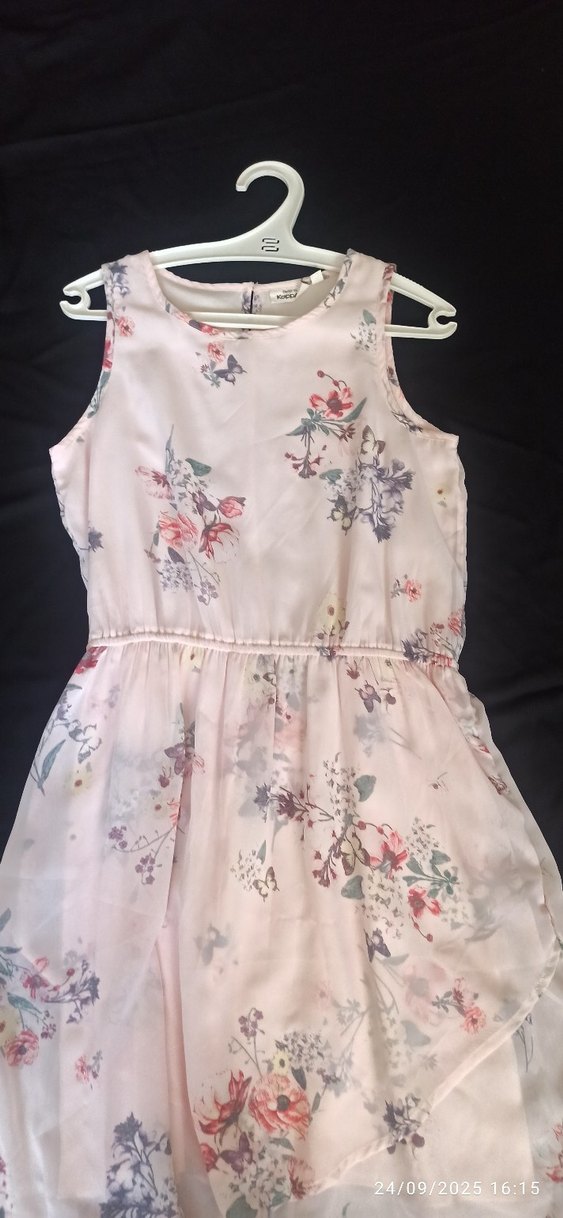 Kız Çocuk Pembe Bohem Desenli Kolsuz Elbise - Görsel 3