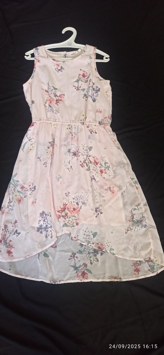 Kız Çocuk Pembe Bohem Desenli Kolsuz Elbise - Görsel 2