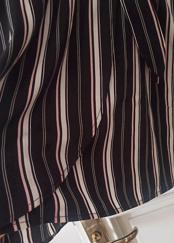 H&M Çizgili Midi elbise