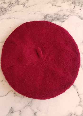 Bordo Kadın Yün Ressam Bere - Görsel 2