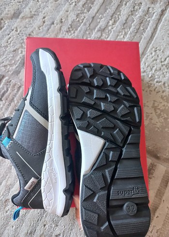 32 Beden gri Renk Superfit Gri Erkek Çocuk Spor Ayakkabı Velcro