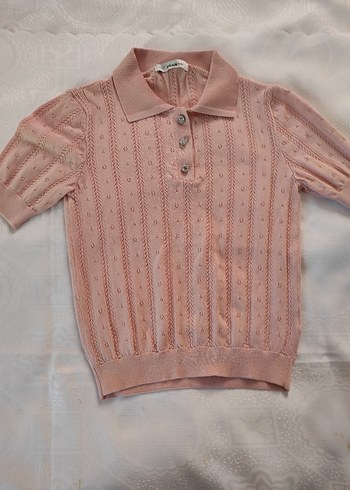 s Beden Polo Yaka Kısa Kollu Kadın Triko