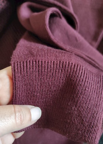 xs Beden Bordo erkek Boğazlı Triko Kazak