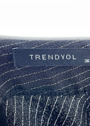 çizgili ofis elbise - Görsel 4