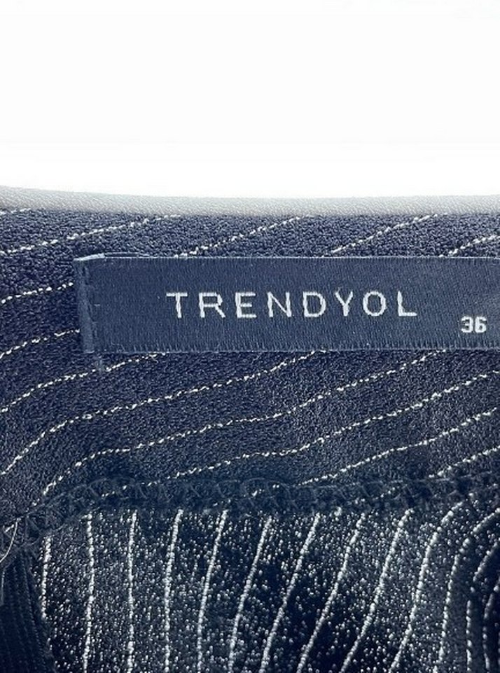 çizgili ofis elbise - Görsel 4