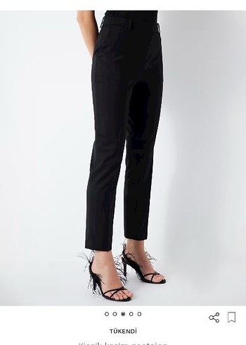 Kadın Siyah  Kumaş Pantolon - Görsel 3