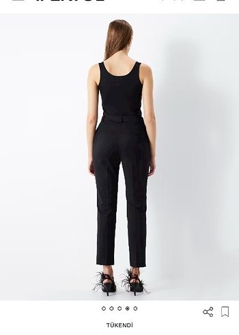 Kadın Siyah  Kumaş Pantolon - Görsel 2