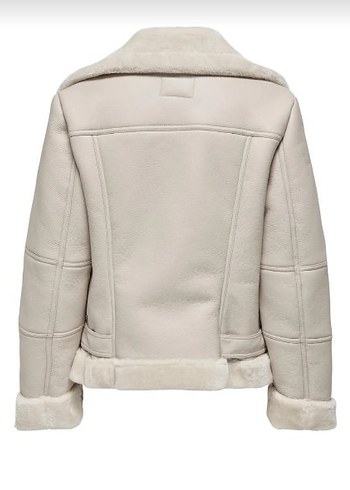 ONLY Bej Süet Kürklü Kadın Ceket - Görsel 2