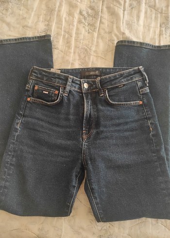 s Beden lacivert Renk Maria Real Lacivert Flare Jean Pantolon