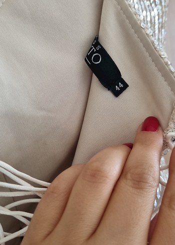 Gri Uzun Drapeli Abiye Elbise - Görsel 5