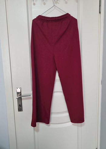 Bordo Rahat Kesim Kadın Eşofman Altı - Görsel 4