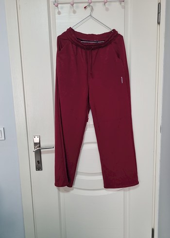 Bordo Rahat Kesim Kadın Eşofman Altı - Görsel 2