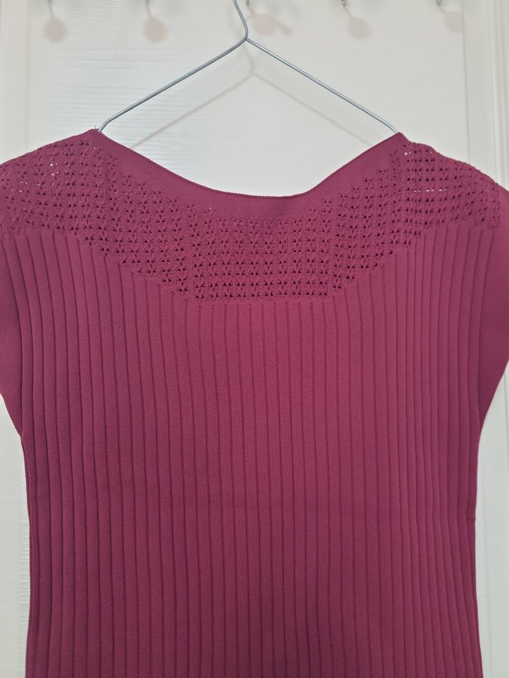 Bordo Kadın Triko Süveter - Görsel 2