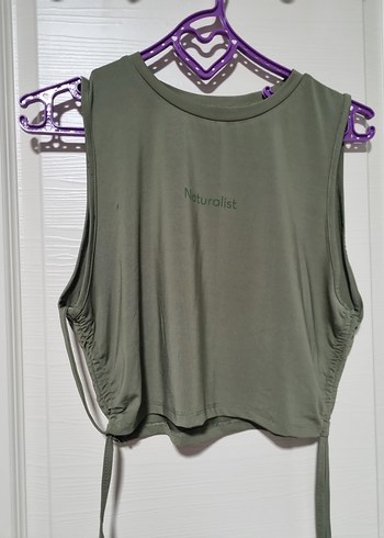 Kadın Haki Spor Atlet Crop Üst - Görsel 2