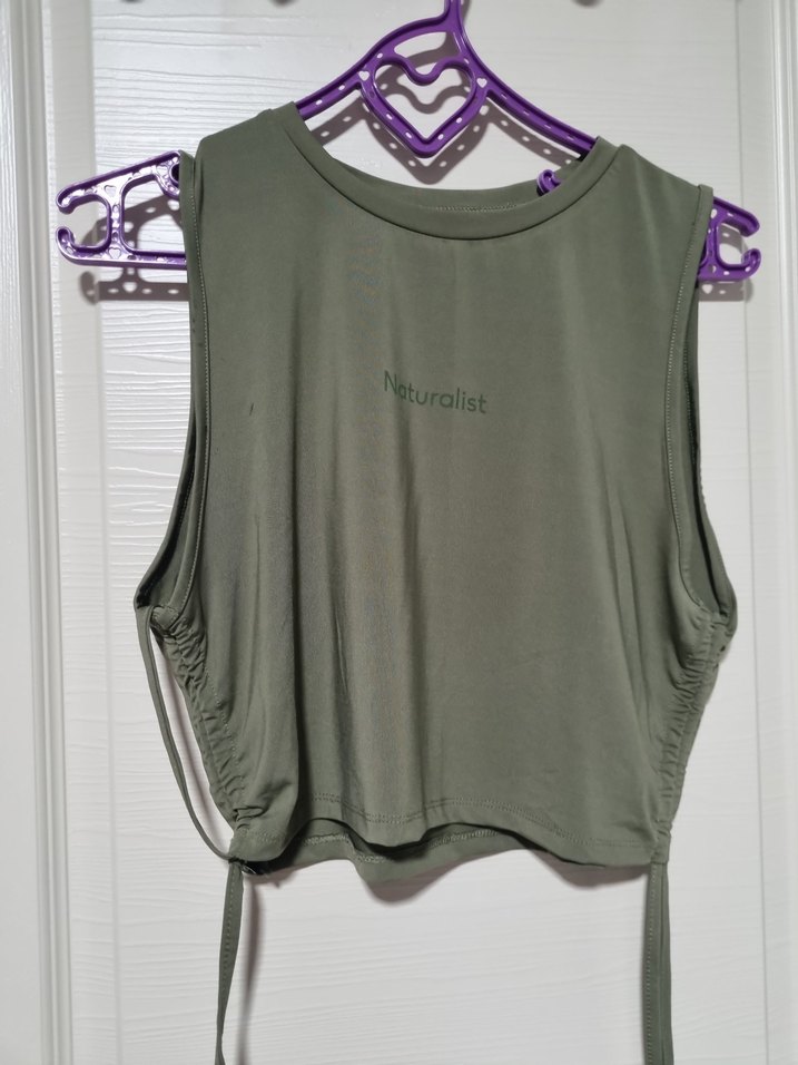 Kadın Haki Spor Atlet Crop Üst - Görsel 2