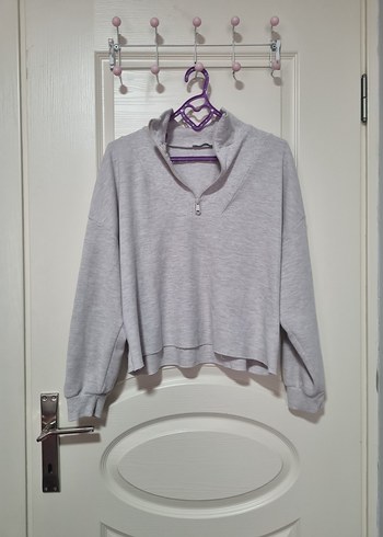 Gri Boğazlı Kadın Triko - Görsel 2