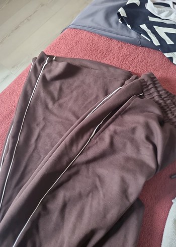 Gri Kadın Beli Bağcıklı Midi Eşofman - Görsel 5