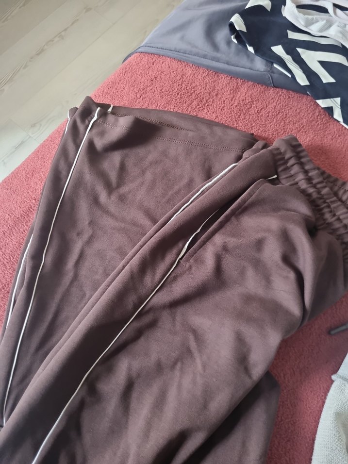 Gri Kadın Beli Bağcıklı Midi Eşofman - Görsel 5