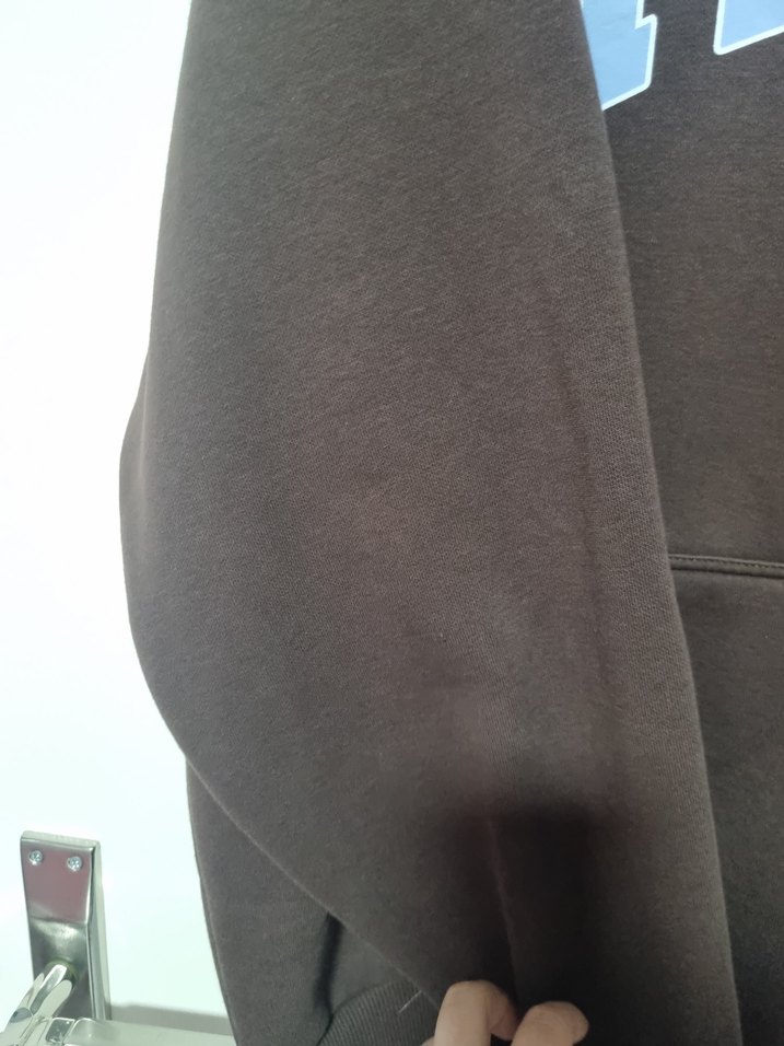 Kahverengi Kapüşonlu MAVİ Sweatshirt - Görsel 2