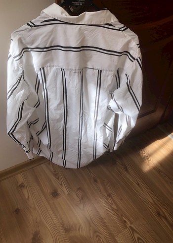 Massimo Dutti Düğmeli Çizgili Kadın Gömlek