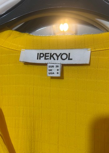 İpekyol Drapeli Sarı  Midi Bluz - Görsel 2