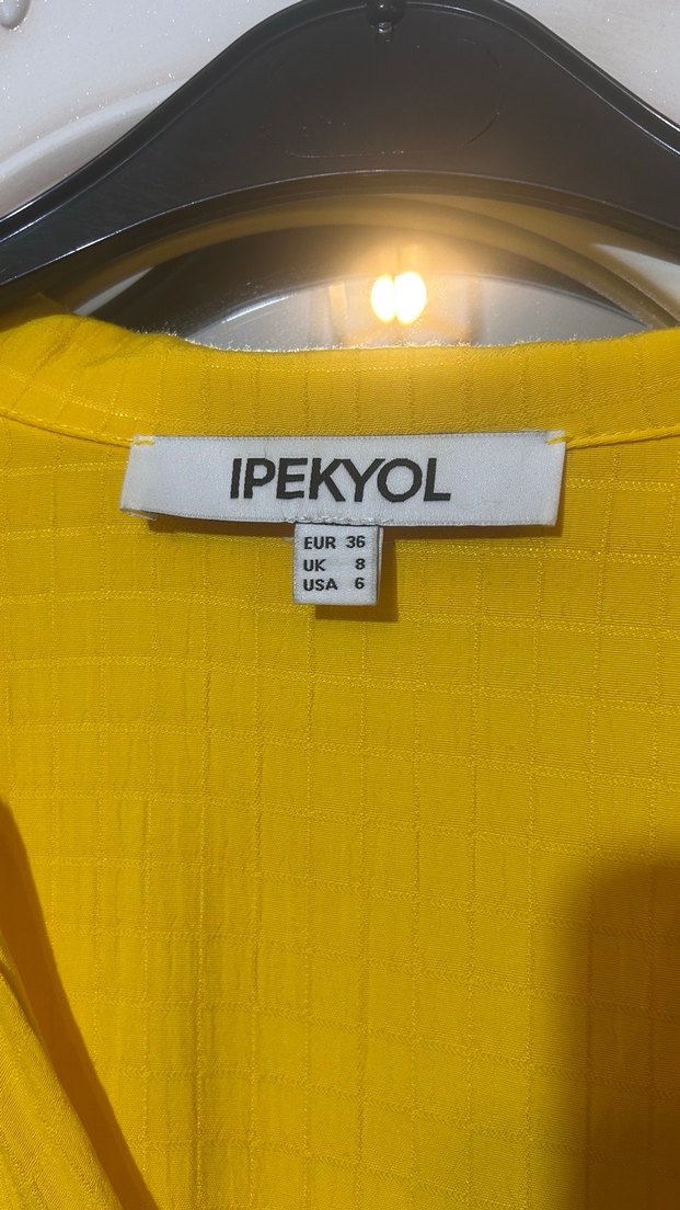 İpekyol Drapeli Sarı  Midi Bluz - Görsel 2